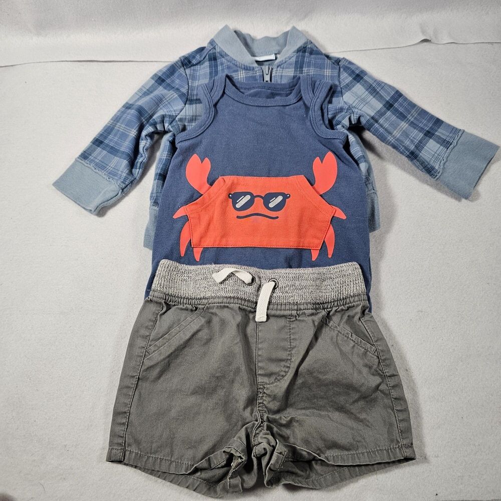 Baby boy clothes,Jacket, Shirt And Shorts 3-6 months